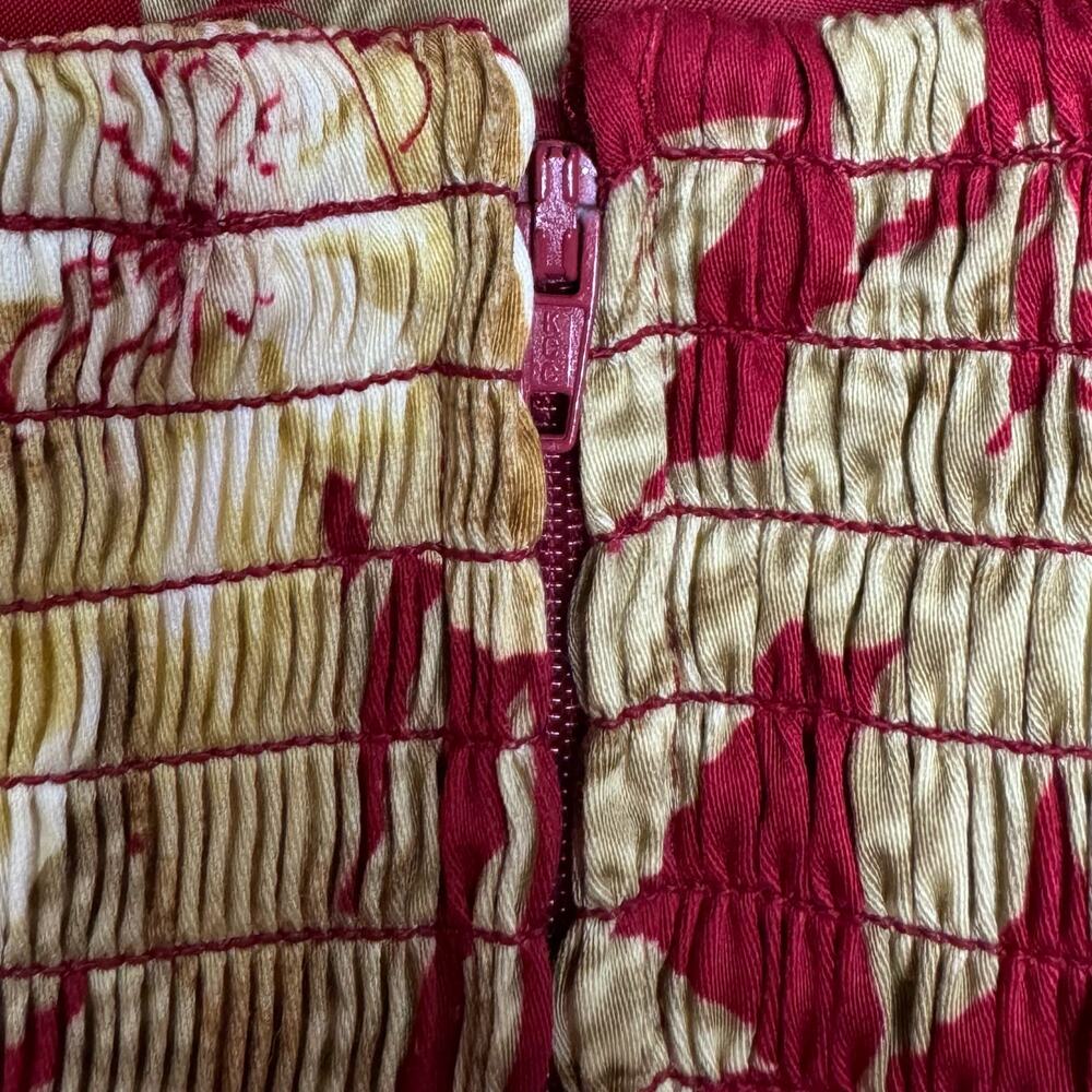 R&K Originals Red Tropical Floral Sundress Size 10 Cotton Spandex Summer Dress - Picture 10 of 11
